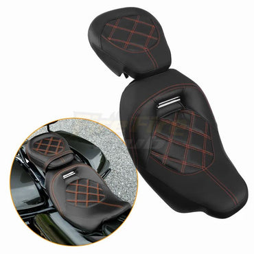 Motorcycle Driver Passenger Seat Two-Up Front Rear Seat For Harley Touring Electra Glide CVO Street Glide Road King 2009-2022