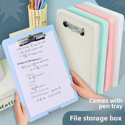 A4 File Clipboard Large Capacity Board 2 - in - 1 High - Value Folder: For Student Papers, Office Writing & Document Storage