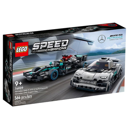 Lego Speed Champions Mercedes-AMG F1 W12 E 76909 Performance e Project One Conjunto de Carros de Brinquedo Kit de Montar Modelo Mercedes Presente Carro de Corrida