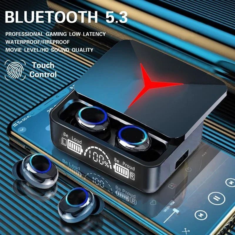 M90 Fones de ouvido sem fio TWS Bluetooth controle de toque fones de ouvido esportivos fones de ouvido Hifi estéreo para jogos com microfone para smartphone