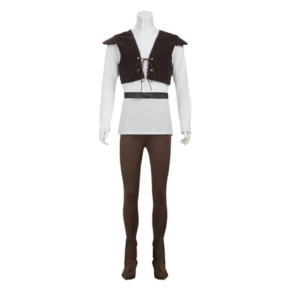 Shrek Cosplay Costumes Green Hat Shrek Top Leather Vest Pants for Men Performance Role Play Halloween Carnival Party Outfits