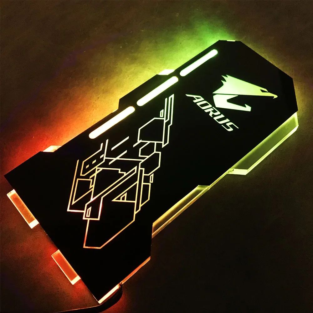 Suporte Vertical Ajustável de Placa de Vídeo MSI VGA ARGB para PC ROG, Suporte para Chassi de Placa de Vídeo, Cooler de Água Personalizado, MOD 5V 3 Pinos AURA