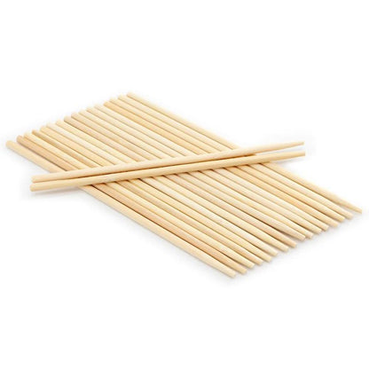 100 Pares de Pauzinhos Descartáveis de Bambu para Restaurante Embalados Individualmente Hashi Sushi Comida Talheres