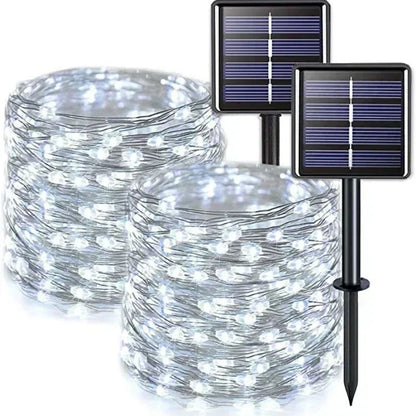 7M/12M/22/32M Solar Led Fairy Light Outdoor Festoon Led Waterproof Garland String Lights Christmas Party Garden Solar Lamp Decor