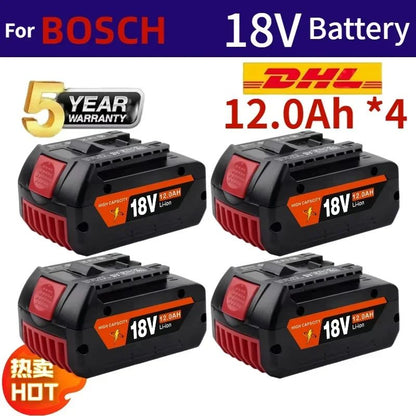Para bateria Bosch Profissional 18V 12.0Ah, compatível com GBA GBH GSR GSB, bateria de substituição para BAT618 BAT609 BAT620