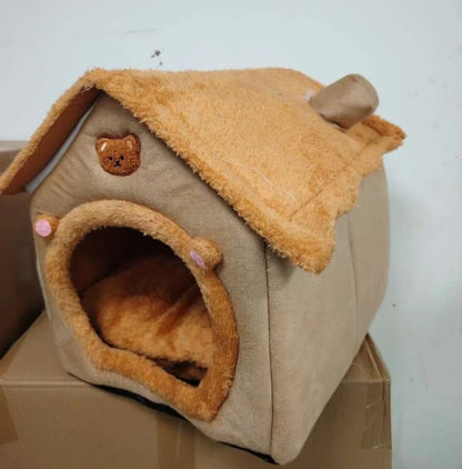 1 unidade de casinha de gatos e cachorros, casinha pequena para cachorro, uso geral nas quatro estações, pode ser desmontada e lavada, casinha de cachorro, suprimentos para animais de estimação, cama para animais de estimação