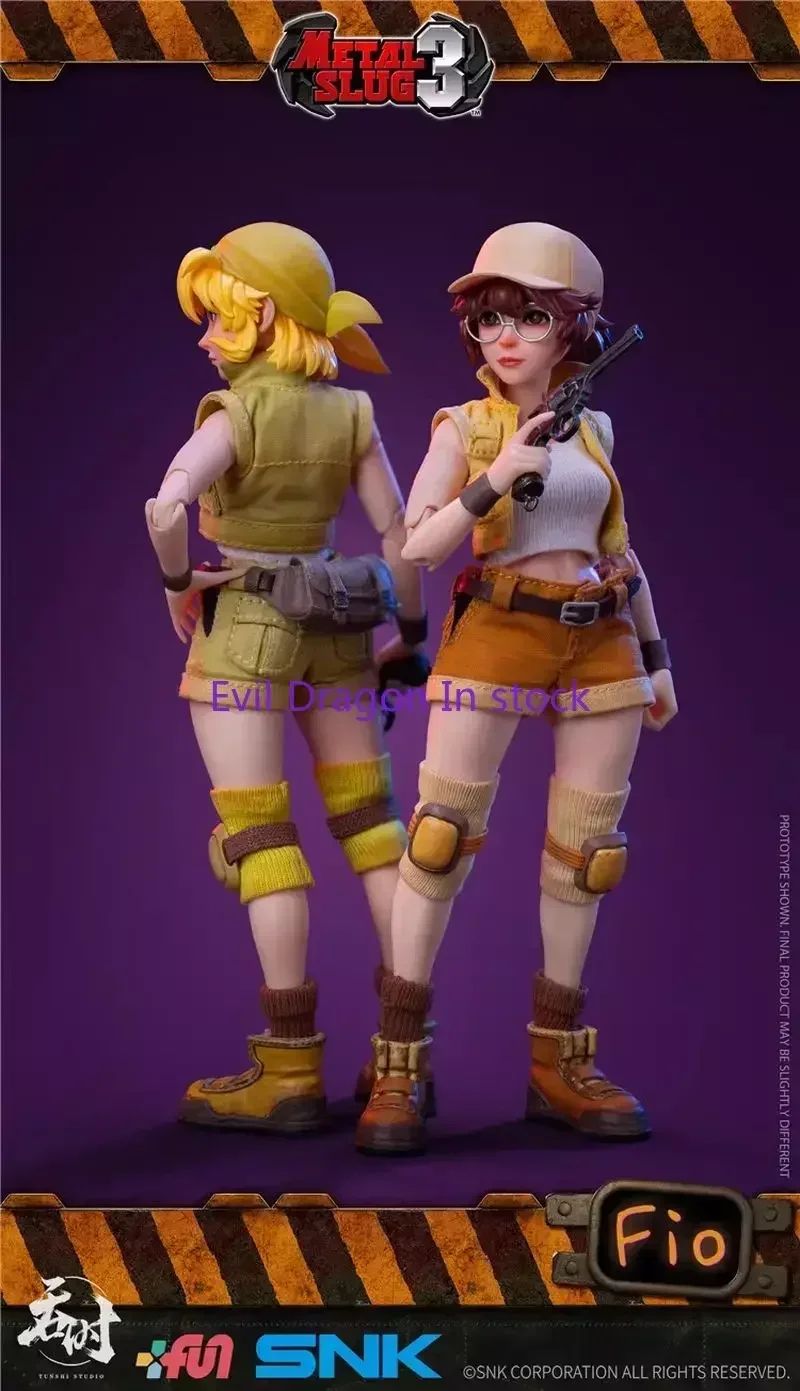 Boneco de Ação Original Snk Metal Slug Toy Fior Airi Sisters 1/12 Coleção de Pano Modelo Colecionável Decoração