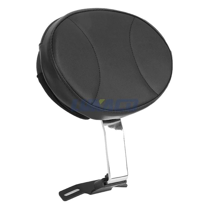 Motorcycle Adjustable Driver Rider Backrest Plug In Sissy Bar Seat Cushion Moto Pad For Harley Fatboy Heritage Softail 2007-2017
