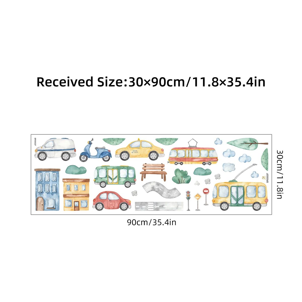 Cartoon Tree Bus Car Wall Stickers for Kids Room Home Decor Accessories Living Room Child Bedroom Decoration Baby Nursery