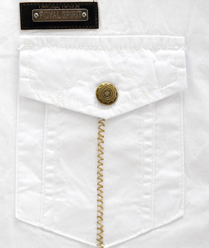 New Fashion Men's Casual Military Tactical Shirt Summer Short Sleeve Solid Color Cargo Work Shirts with Pocket