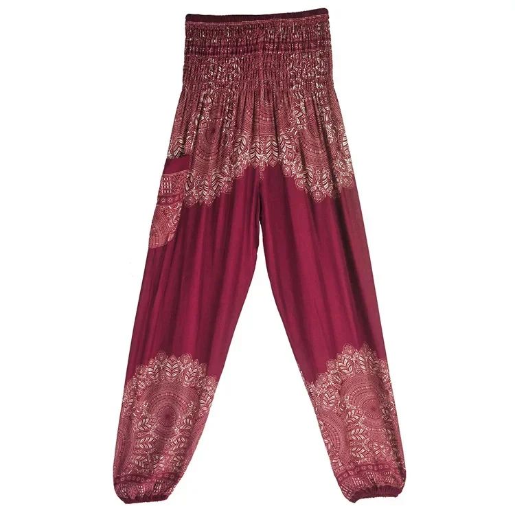 Folk-Custom Yoga Pants Women Vintage Joggers Pants Sweatpants Fashion Loose Sportwear Casual Trousers Streetwear Woman Clothes