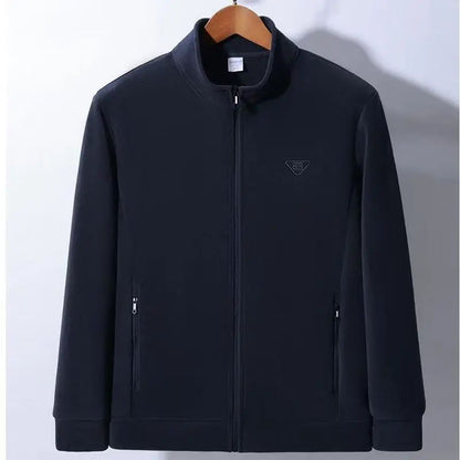 Jaqueta Esportiva de Moletom Solta Confortável para Pesca Jaqueta Masculina da Moda Versátil e Tendência Gola Alta Quente Acolchoada de Algodão