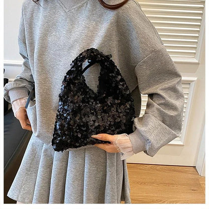 Exquisite Shining Sequins Square Women's Shoulder Bag Popularity Stylish Design Handbags High Quality Solid Sweet Crossbody Bags