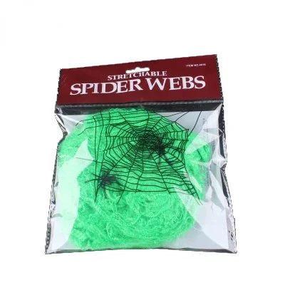 Artificial Spider Web Halloween Decoration Scary Party Scene Props White Stretchy Cobweb Horror House Home Decora Accessories