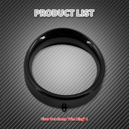 Moldura do Visor da Motocicleta Aro do Farol Anel de Acabamento Capa do Farol de LED Para Harley Softail Fat Boy FLSTC FLST FLSTFB 1994-2017 FLRT 15-Up
