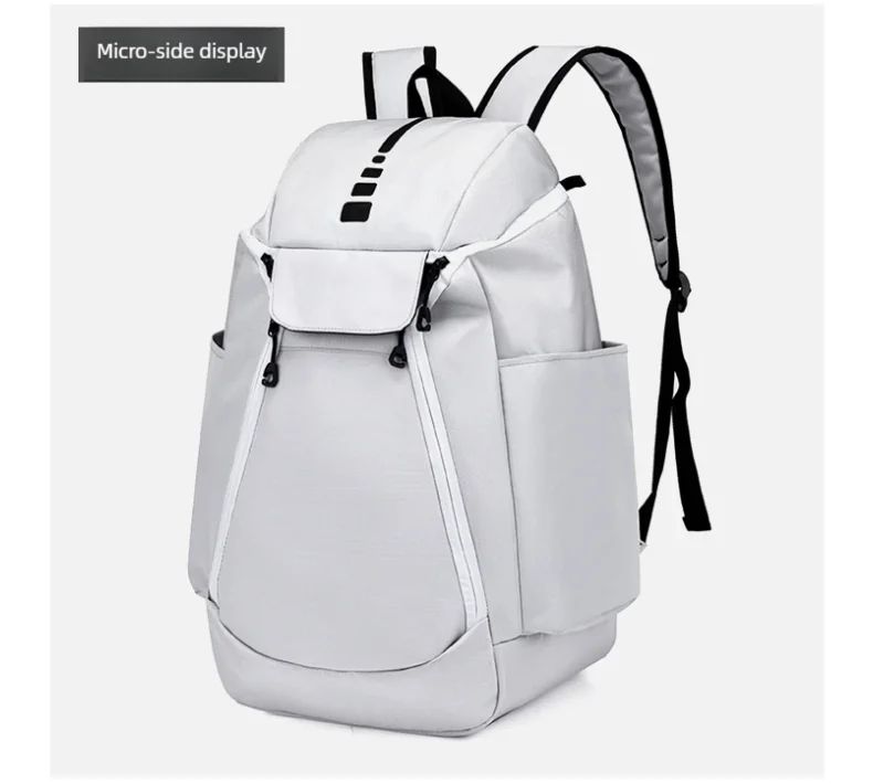 Mochila de basquete de grande capacidade com logotipo personalizado, bolsa de treinamento multifuncional para atividades ao ar livre com número impresso, bolsa esportiva de basquete e futebol