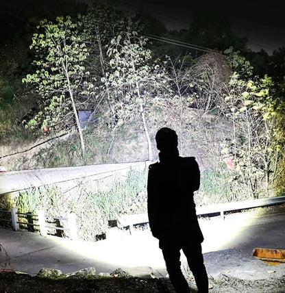 High Power White Laser LED Flashlight Built-in Battery USB Rechargeable Strong Light Tactical Torch Outdoor Camping Hiking Lamp