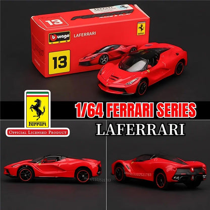 Bburago 1:64 Ferrari 488GTB Réplica de Carro, Escala SF90 F40 F50 458 Enzo Monza Laferrari Miniatura de Brinquedo para Menino