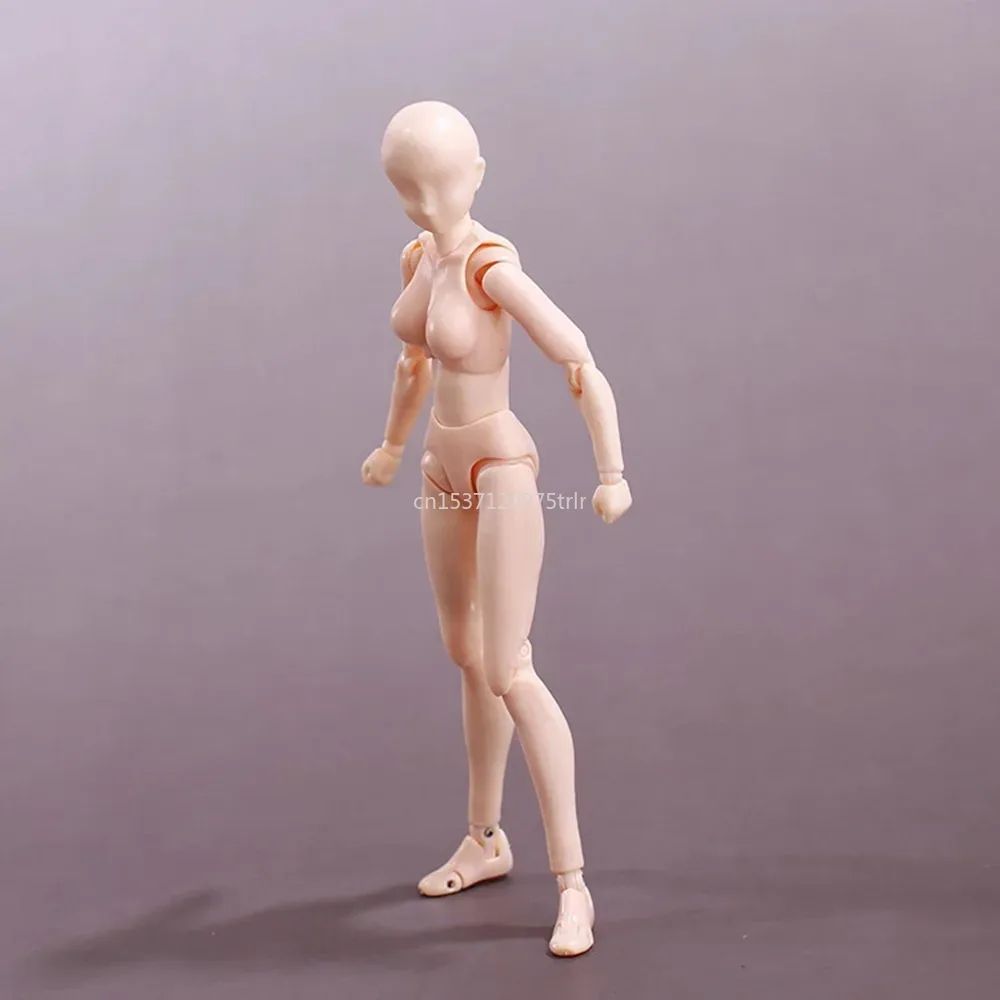 15cm Boneco Colecionável Multiarticulado SHFiguarts BODY KUN / BODY CHAN Versão Cores Cinza/Laranja Figura de Ação em PVC Brinquedos Modelo Colecionáveis