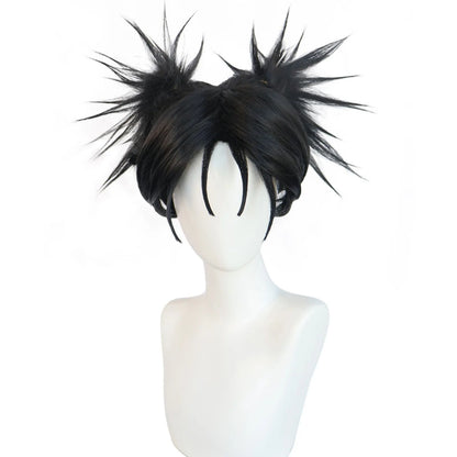 Jujutsu JJK Manga Choso Cosplay Wig Anime Jujutsu Kaisen Black Double Ponytail Hair Sticker Itadori Yuji Halloween Wig Women Men