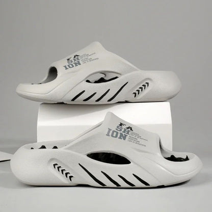 New Summer Man Massage Slippers 2023 Indoor Outdoor Sandals Beach Casual Shoes Soft Bottom Slippers Male Flip Flops Mens Sandals