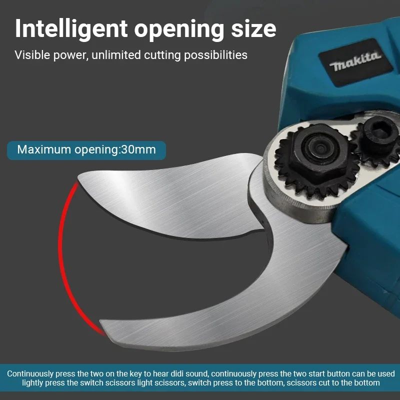 Tesoura Elétrica sem Fio Makita 18V Sem Escova, Tesoura de Poda Multifuncional para Galhos de Árvores Frutíferas, Ferramenta de Jardim Nova