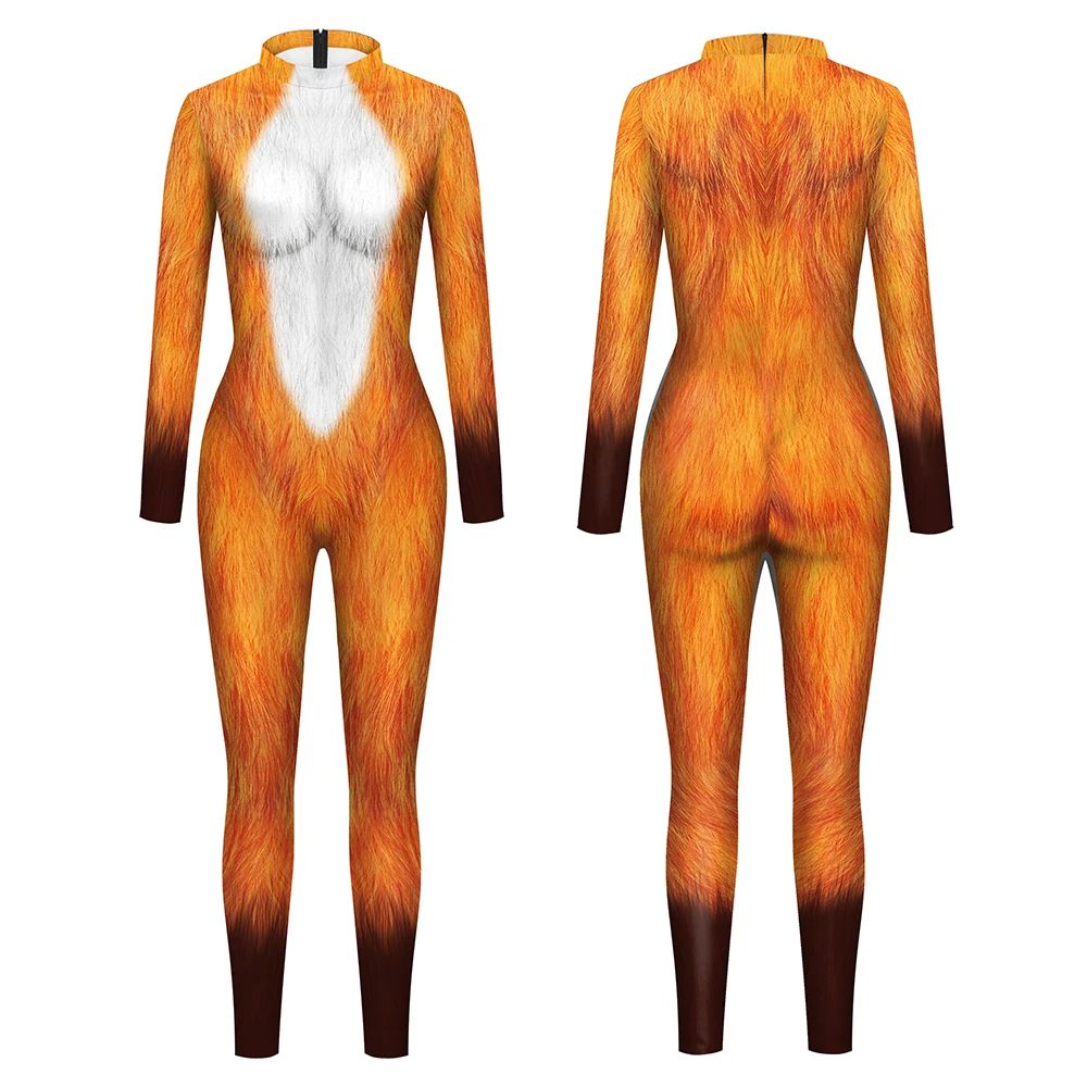 Halloween Animal Jumpsuit Snake Cosplay Costume Tiger Bodysuit Spandex Jumpsuit Party Carnival Stage Performance Dress Up