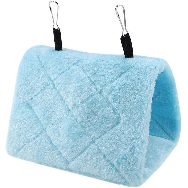 Casa de Inverno Quente de Pelúcia para Pássaros Ninho Suspenso Rede Cabana Fofa Esconderijo para Pássaros Acessórios para Gaiolas de Calopsitas e Papagaios