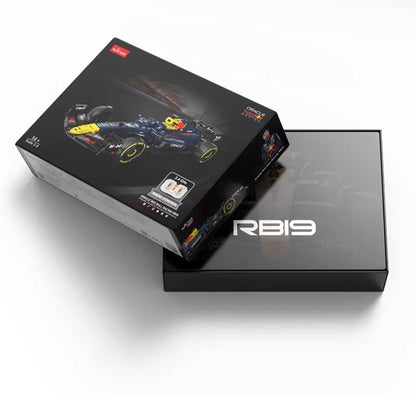 RASTAR 2509PCS 1:8 Technik F1 Redbull RB19 1. Max. Verstappen 11 Perez Racing Formula Blocos de Montar Modelo MOC Carro Tijolos Brinquedo