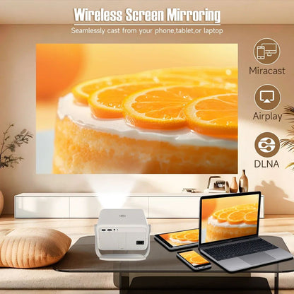 Projetor Magcubic 650ANSI L018 4K Nativo 1080P Foco Automático e Correção de Keystone Android11 BT5.2 WIFI6 Cinema Doméstico Portátil 360°
