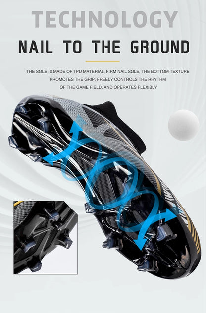 Quality Football Shoes for Boys Soccer Shoes Men Soccer Cleats Free Shipping Football Boots Unisex Outdoor Ultralight Sneakers