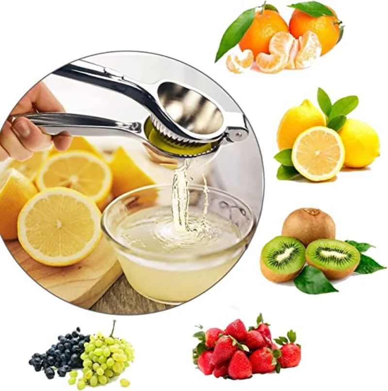 Stainless Steel Manual Juicer Processor Lemon Squeezer Orange Fruit Household Lemon Clip Fruit  Pressing Kitchen Accessories