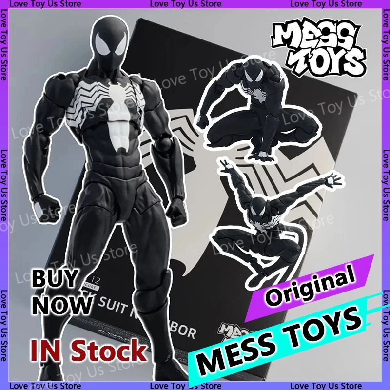 Conjunto de Brinquedos Original de Figuras de Ação Anime do Homem-Aranha, Traje Simbionte e Aranha Escarlate - Conjunto de Presente Colecionável