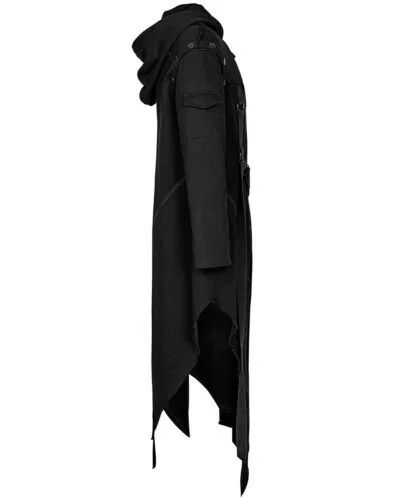 Vintage Halloween Medieval Steampunk Assassin Elves Pirate Costume Adult Men Black Long Split Jacket Gothic Armor Leather Coats