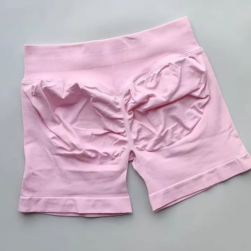 Gym Summer Women's Yoga Exercise Shorts Seamless High Waist Hip Tight Solid Color Shorts Yoga Exercise leggings