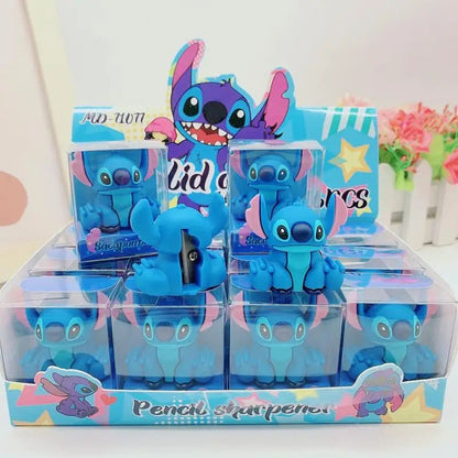 Apontadores de Lápis Disney Stitch MINISO Anime Desenho Animado Fofo Estudantes Material Escolar Papelaria Menina&Criança Presentes de Feriado