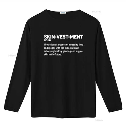 Skinvestment Skincare Definition Esthetician T Shirt vintage Washed homme graphic streetwear Soft Casual Comfortable