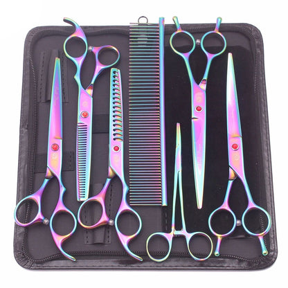 Kit de Tesouras para Tosa Purple Dragon 7" 6.5" de Aço Inoxidável para Pet Tesouras Curvas Tesouras Desbastadoras Tesouras Retas Chunker Z3002