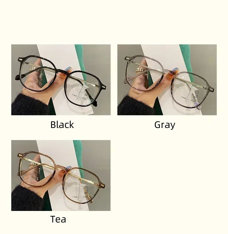 Fashion Multifocal Reaing Glasses Men Women Luxury Progressive Presbyopia Unisex Ultralight HD Lens Far Sight Eyewear +1.0+4.0