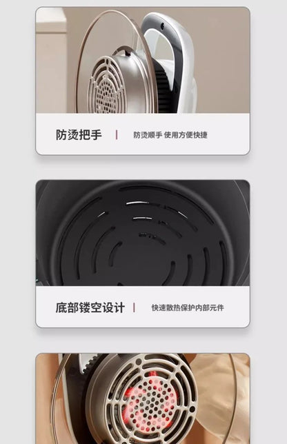 220V Automatic Double-Layer Electric Air Fryer Hot Pot Non-Stick Home Use Large Capacity Potatoes Fryer