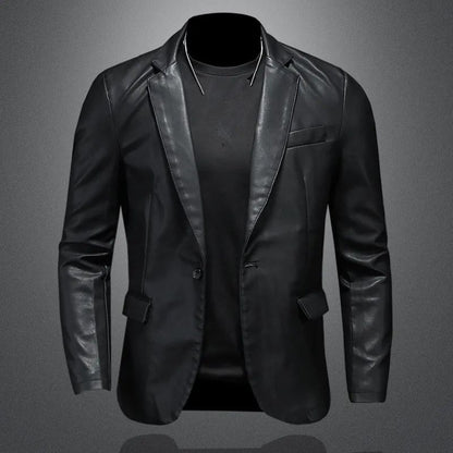 Leather Jackets PU Casual New Mens Slim Fit Motorcycle Coats Turn Down Collar Black Moto Biker Leather Suede Outerwear Men 5XL
