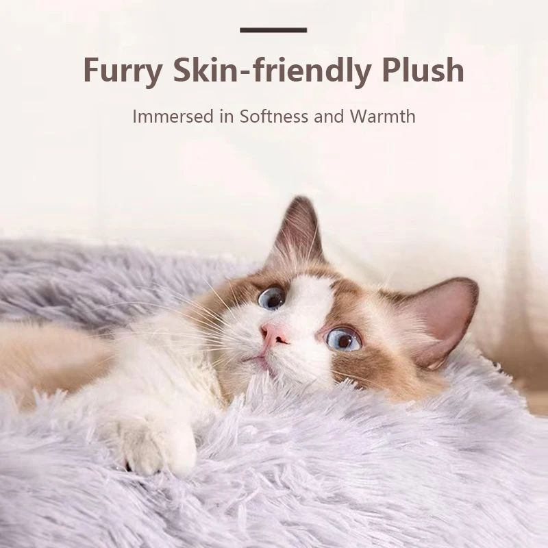 40-70cm Casa Ninho de Pelúcia Super Macio e Quente para Animais de Estimação Removível e Lavável Cama Redonda para Cães e Gatos Casa Quente de Inverno para Dormir