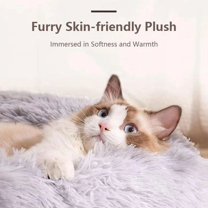 40-70cm Casa Ninho de Pelúcia Super Macio e Quente para Animais de Estimação Removível e Lavável Cama Redonda para Cães e Gatos Casa Quente de Inverno para Dormir