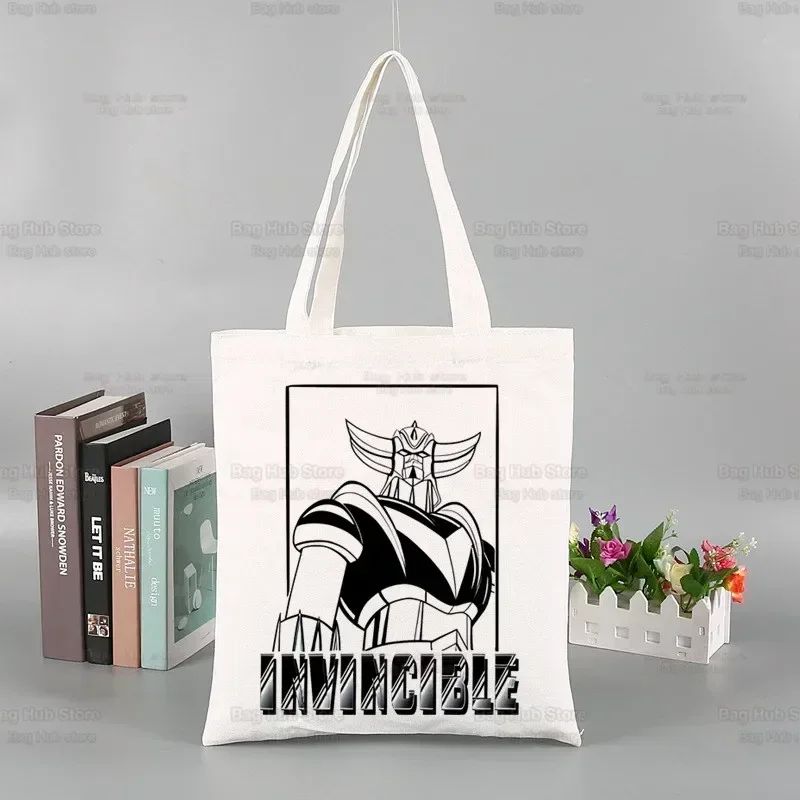 Manga Goldorak Ufo Robo Shopper Bags Shopping Bag Tote Bag Anime Mazinger Grendizer Shoulder Bag Canvas Bags Large Handbag