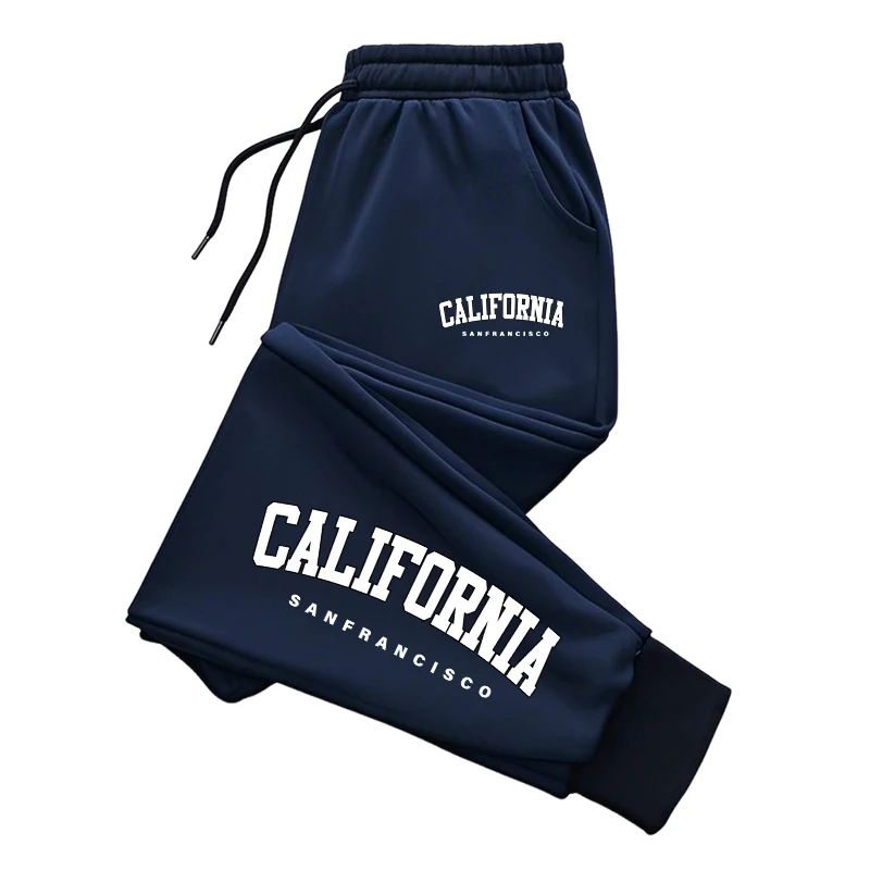 Mens Sweatpants Print Casual Pants Outdoor Gym Sports Jogging Pants Fashion Street Man Trousers Fitness Sportswear Autumn Winter