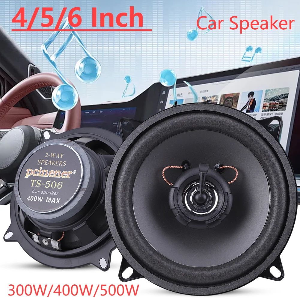 Subwoofers Coaxiais HiFi de 4/5/6 Polegadas para Carro Áudio Automotivo HiFi Música Alto-falante de Carro de Frequência Total Estéreo 300W 400W 500W Alto-falantes de Carro