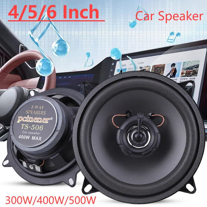 Subwoofers Coaxiais HiFi de 4/5/6 Polegadas para Carro Áudio Automotivo HiFi Música Alto-falante de Carro de Frequência Total Estéreo 300W 400W 500W Alto-falantes de Carro