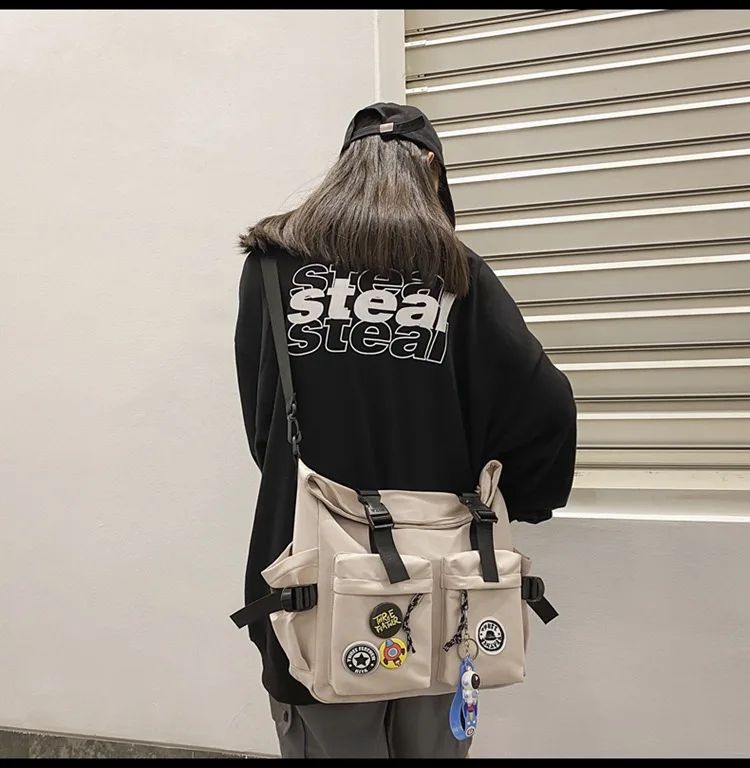 Japanese Harajuku School Bags for Teenage Girls Casual Fashion Crossbody Bag New Trendy Shoulder Bag Student Backpack Hand Bags