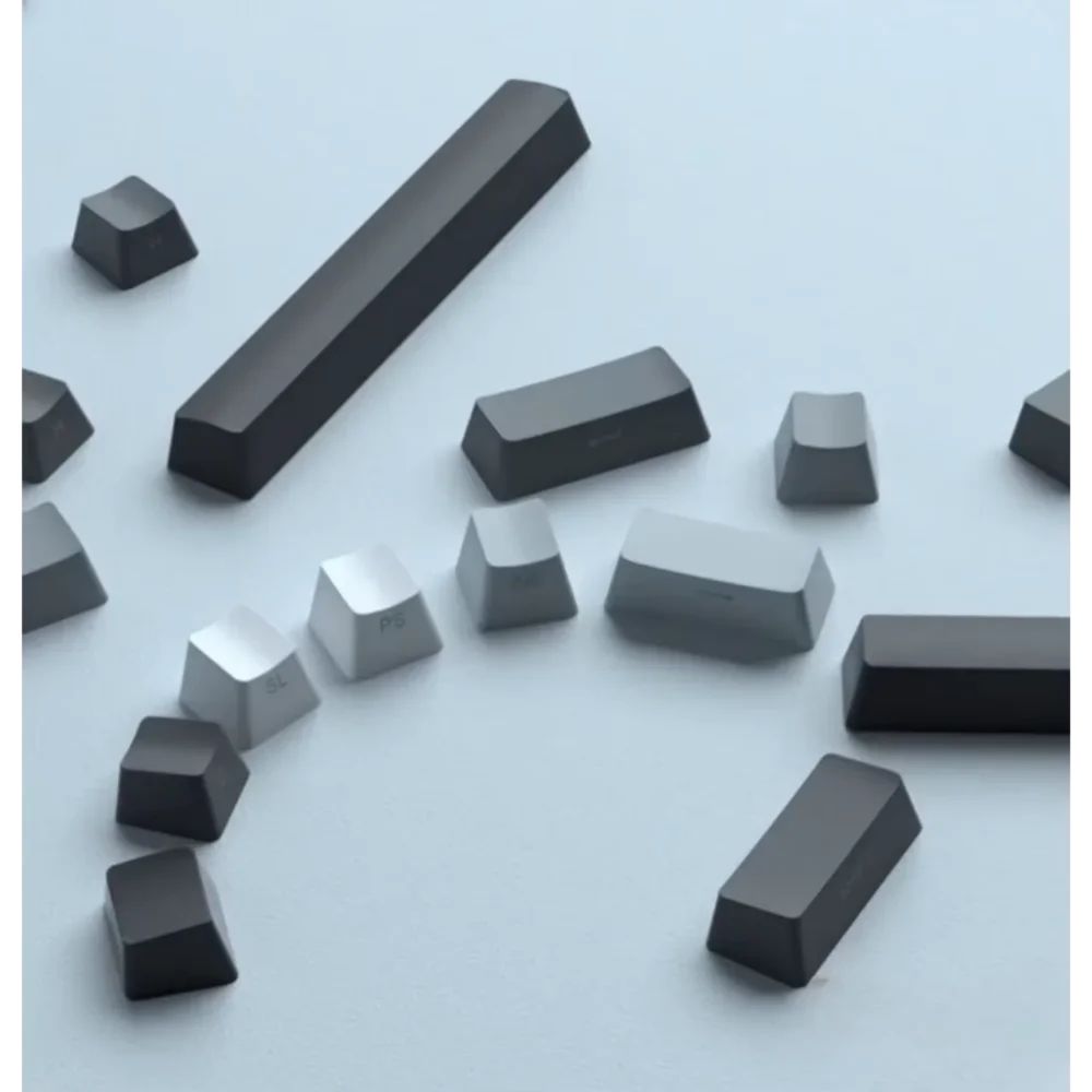 Keycaps Cherry de luz diurna originais novos 2025 PBT translúcidas com cor gradiente e gravação lateral personalizadas para teclados mecânicos MX