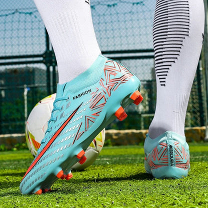 New Men Football Boots Futsal High-quality Mid-top Soccer Shoes Match Non-Slip Cleats Sneakers Indoor Hot-selling FG/TF